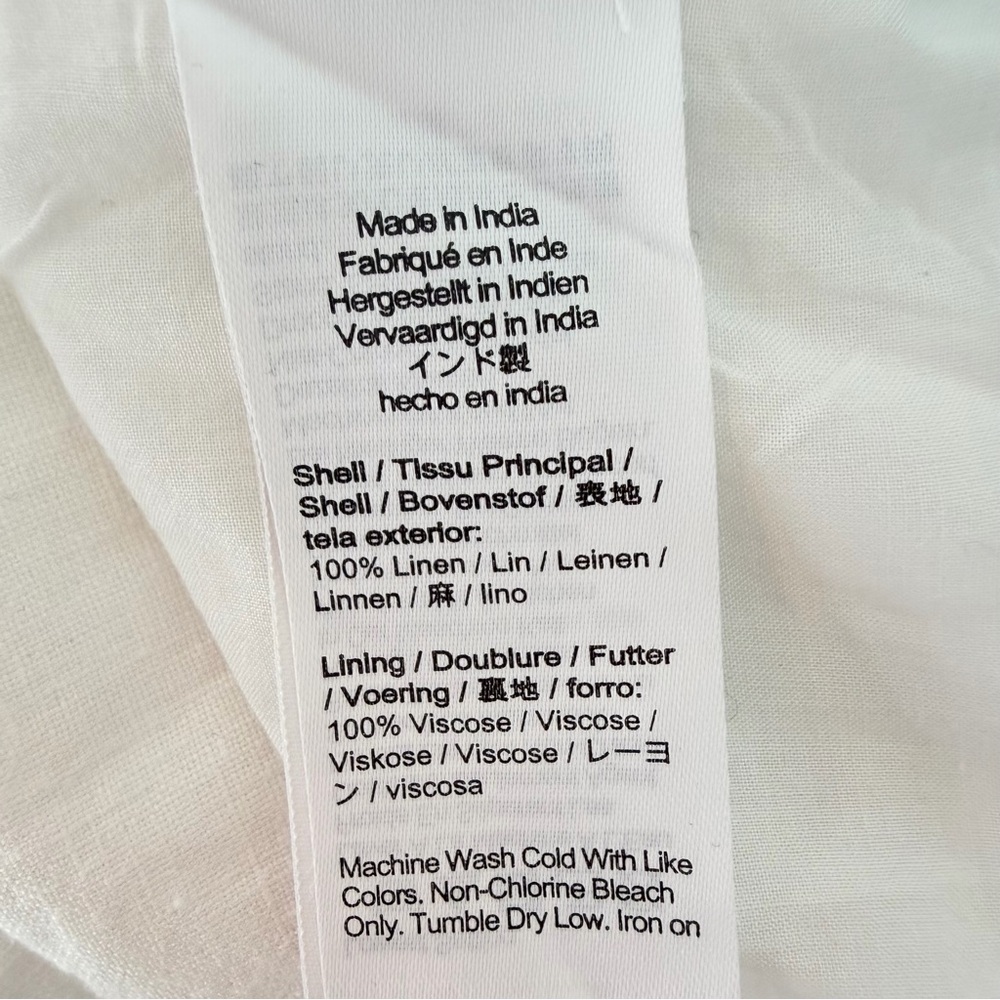 New! J. Crew Claudia white linen dress classuc quiet luxury 36238 - Picture 11 of 14